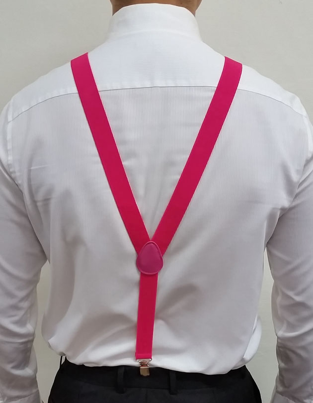 Suspenders in Hot Pink